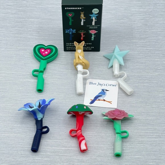 Starbucks Other - Starbucks Straw Topper Star Complete Set 6 Limited Ed Silicone for Cold Cup 2024